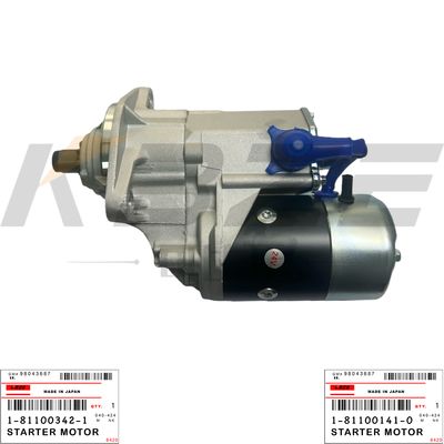 1-81100342-1 ISUZU 6BG1 ENGINE 1-81100141-0 STARTER MOTOR ASSY 24V 11T 4.5KW FITS FOR EX200-5 ZX200-3 ZX240-3