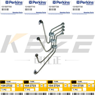 KBZE 154-2722 154-2723 PERKINS 404D-22 C2.2 3014 3024 ENGINE FUEL LINES 154-2724 154-2725 FITS FOR E304.5 E305 E306 E307 MINI EXCAVATOR