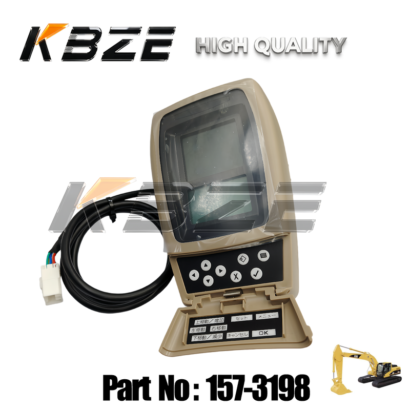 KBZE HIGH QUALITY 157‑3198 EXCAVATOR PARTS LCD MONITOR FOR 320C 330C EXCAVATOR CAB CONTROL MONITOR ASSEMBLY