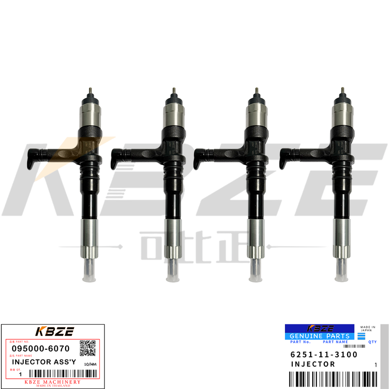 KBZE 6251-11-3100 KOMATSU SAA6D125E-5 ENGINE 095000-6070 INJECTOR ASS'Y FOR PC400-8 PC450-8 EXCAVATOR
