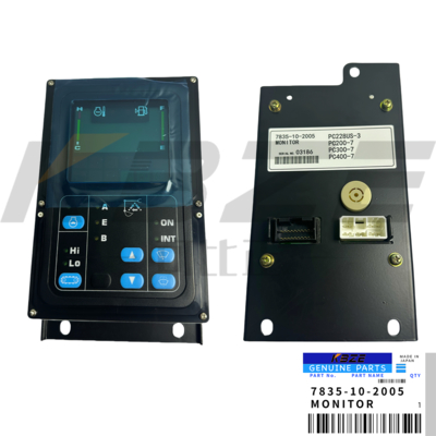 จอภาพ KOMATSU PC200-7 7835-10-2005 OEM ABS สีดำ สำหรับรถขุด