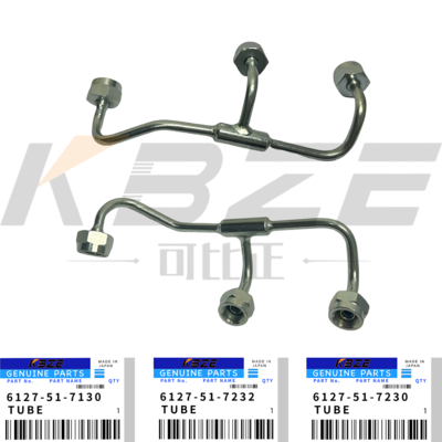 ท่อน้ำมันเพลาลูกเบี้ยว 6127-51-7130 KOMATSU S6D155-4 เครื่องยนต์ 6127-51-7232 6127-51-7230 สำหรับ D155A